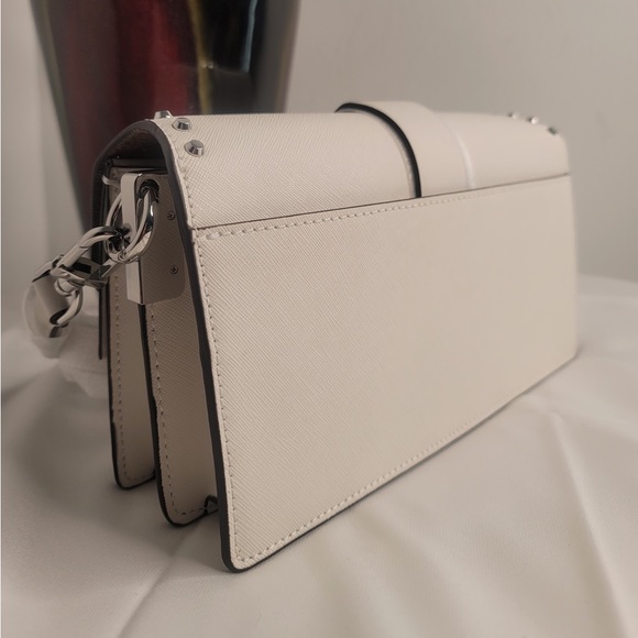 Greenwich Signature Semi Lux Medium Convertible Logo Closure Studded Shoulder Ba - Picture 3 of 7